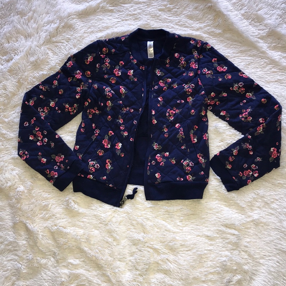 Quilted flower bomber